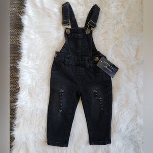 Little Bipsy 6-12 Months Black Overalls